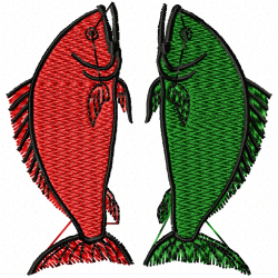 Fishes Embroidery Design 7 Fishes Embroidery Design 7